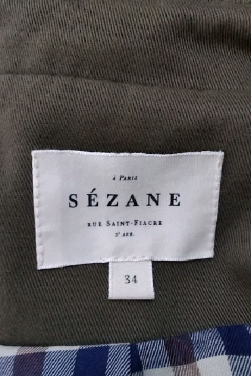 Trench-coat Sézane Kaki en Coton