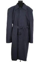 Trench-coat The Frankie Shop Emden padded overcoat Bleu en Coton, taille L - Seconde Main