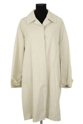 Trench-coat Yves Saint Laurent Ecru en Synthétique, taille L - Seconde Main