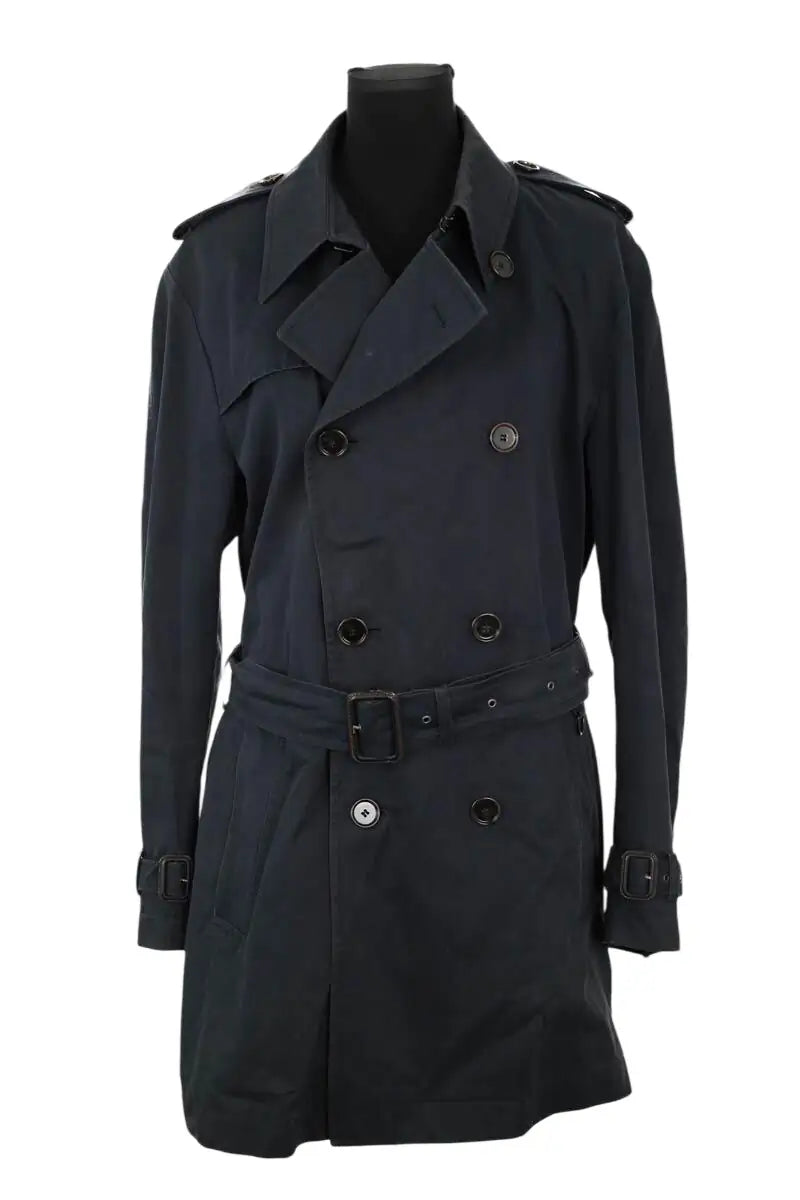Trench Hugo Boss Bleu en Synthétique, taille M - Seconde Main