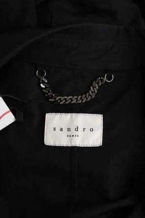 Trench Sandro Noir en Coton