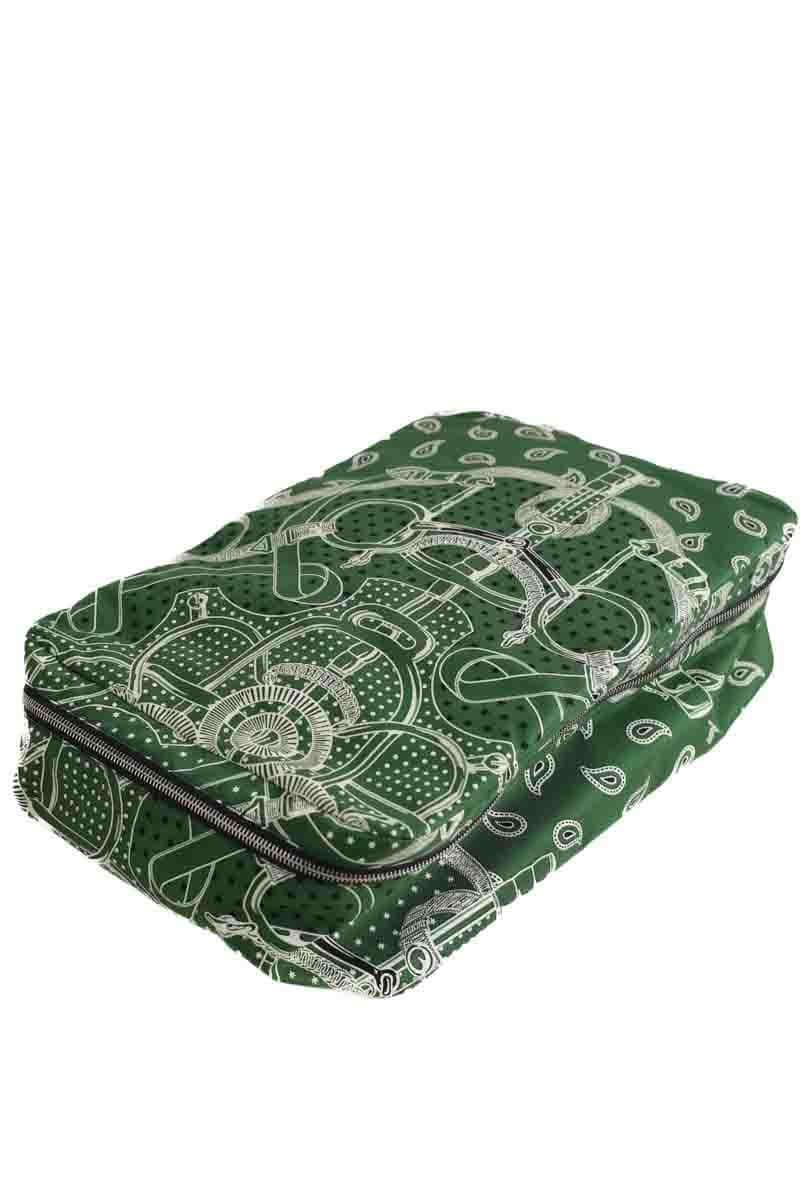 Trousse de toilette en soie Hermès Vert en 