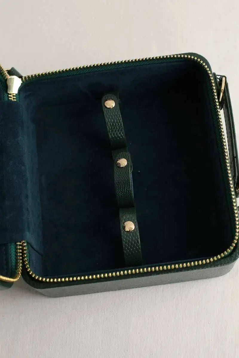 Trousse de voyage en cuir Officine Universelle Buly Vert en 