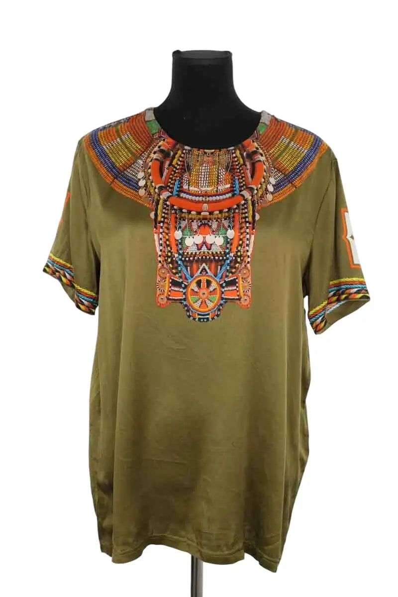 Tunique Givenchy Kaki en Soie, taille S - Seconde Main