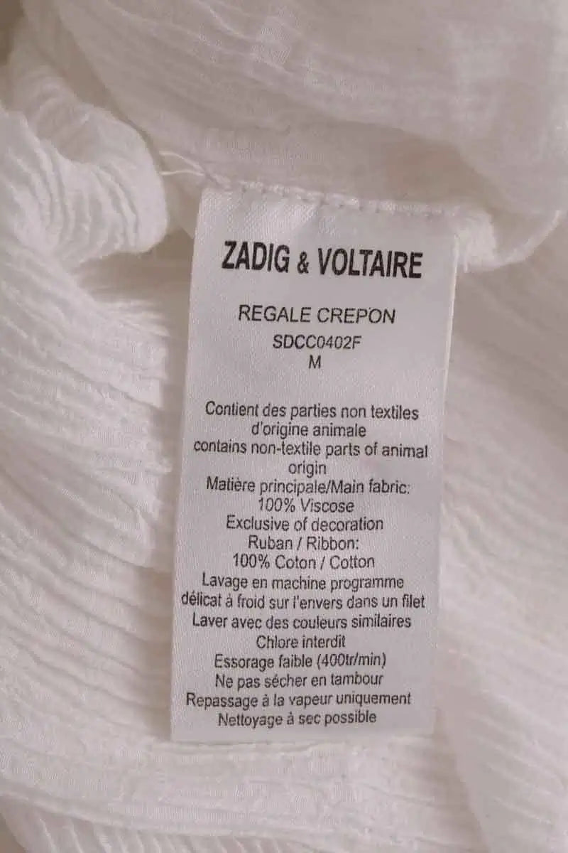 Tunique Zadig & Voltaire Blanc en Coton