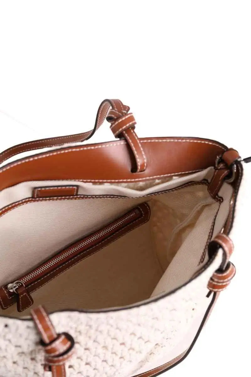 Cabas Staud Beige en Coton