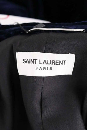 Costume Saint Laurent Marine en Velours