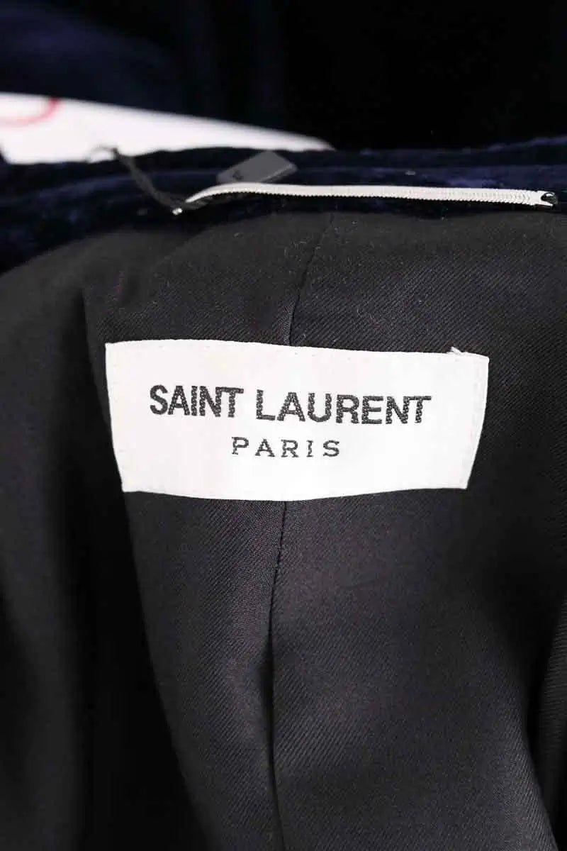 Costume Saint Laurent Marine en Velours