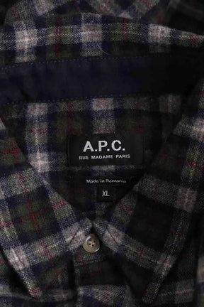 Chemise APC Kaki en Laine