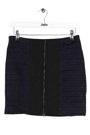 Mini jupe Sandro Noir en Synthétique, taille XXS - Seconde Main