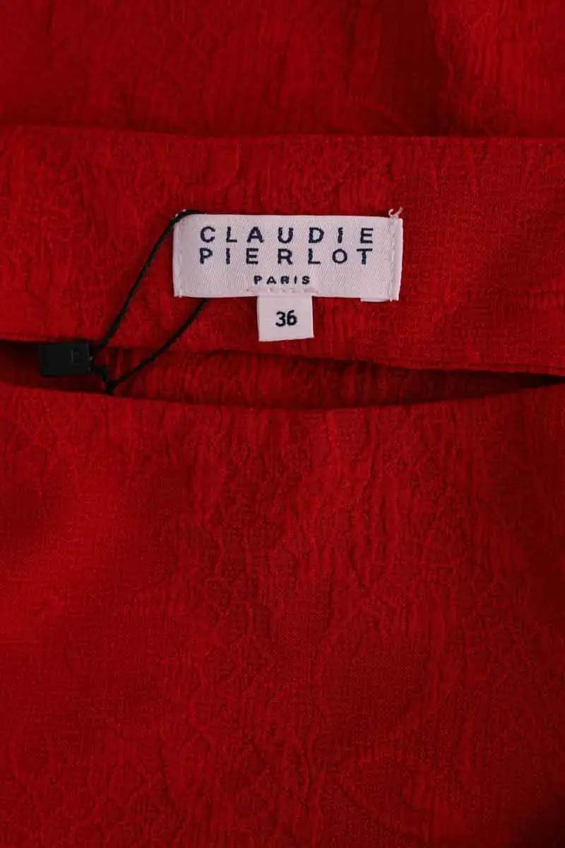 Blouse Claudie Pierlot Rouge en Synthétique