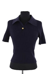 Top Claudie Pierlot Marine en Viscose, taille M - Seconde Main
