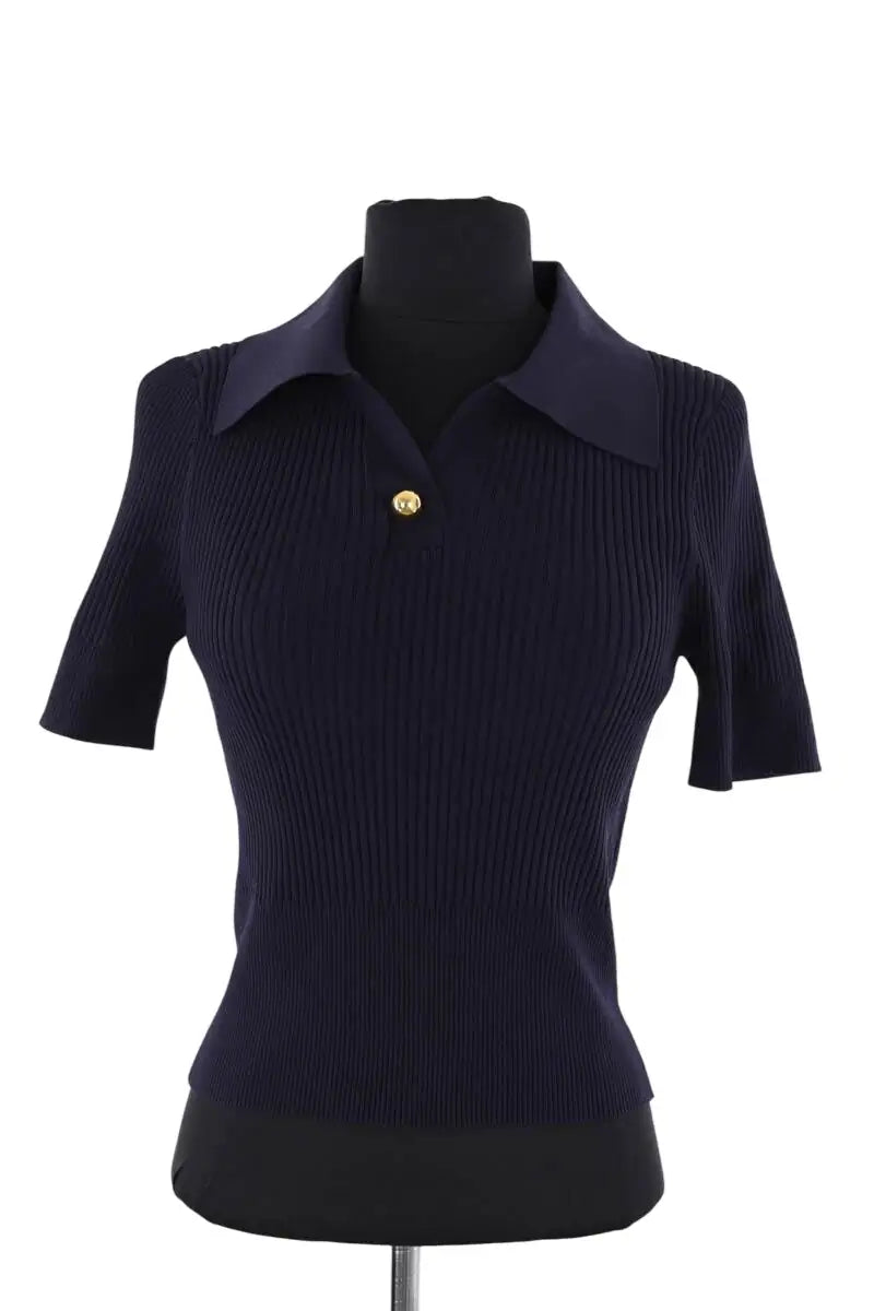 Top Claudie Pierlot Marine en Viscose, taille M - Seconde Main