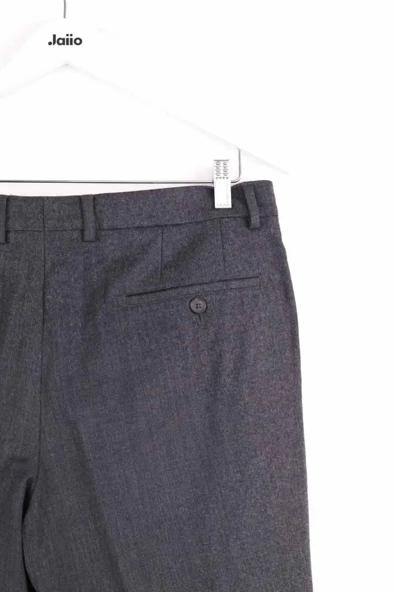 Pantalon droit Ami Anthracite en Laine