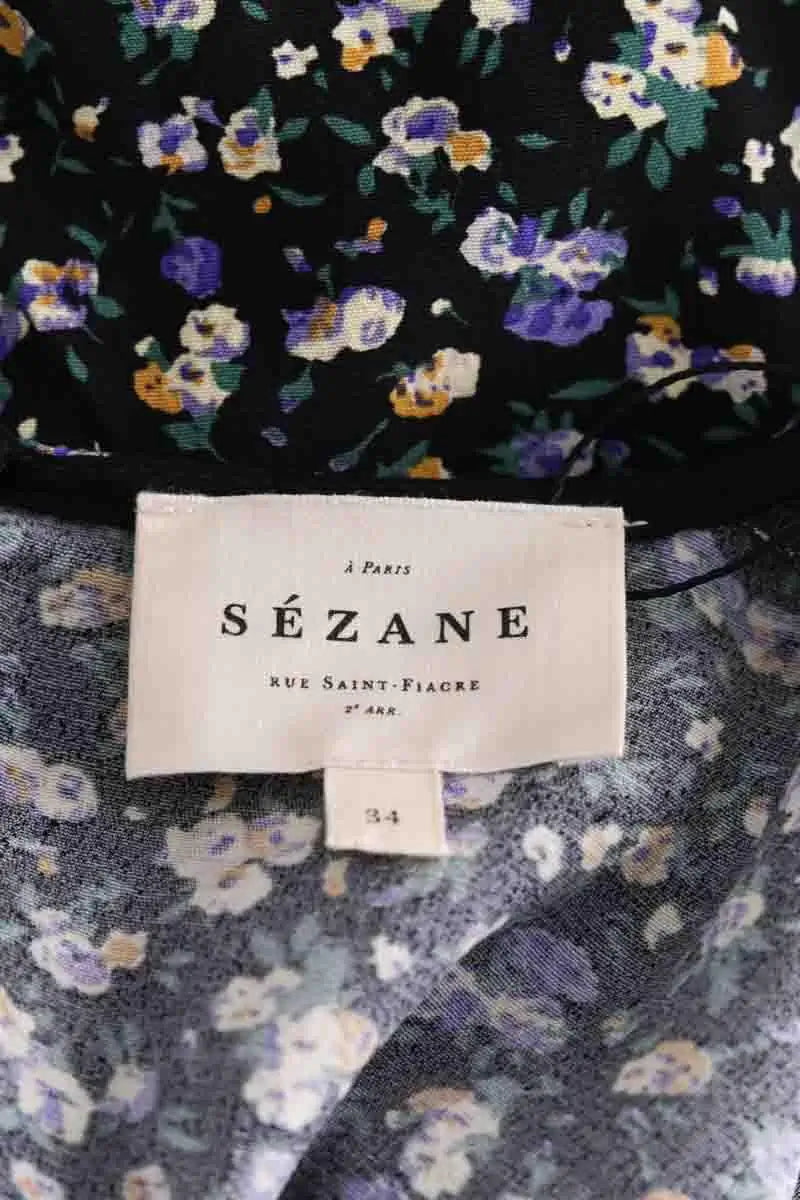 Robe Sézane Noir en Viscose