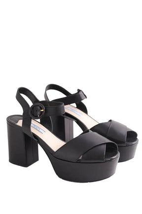 Talons Prada Noir en Cuir