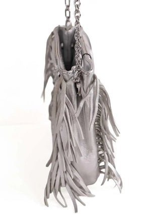 Sac à bandoulière Maje Argent en Cuir