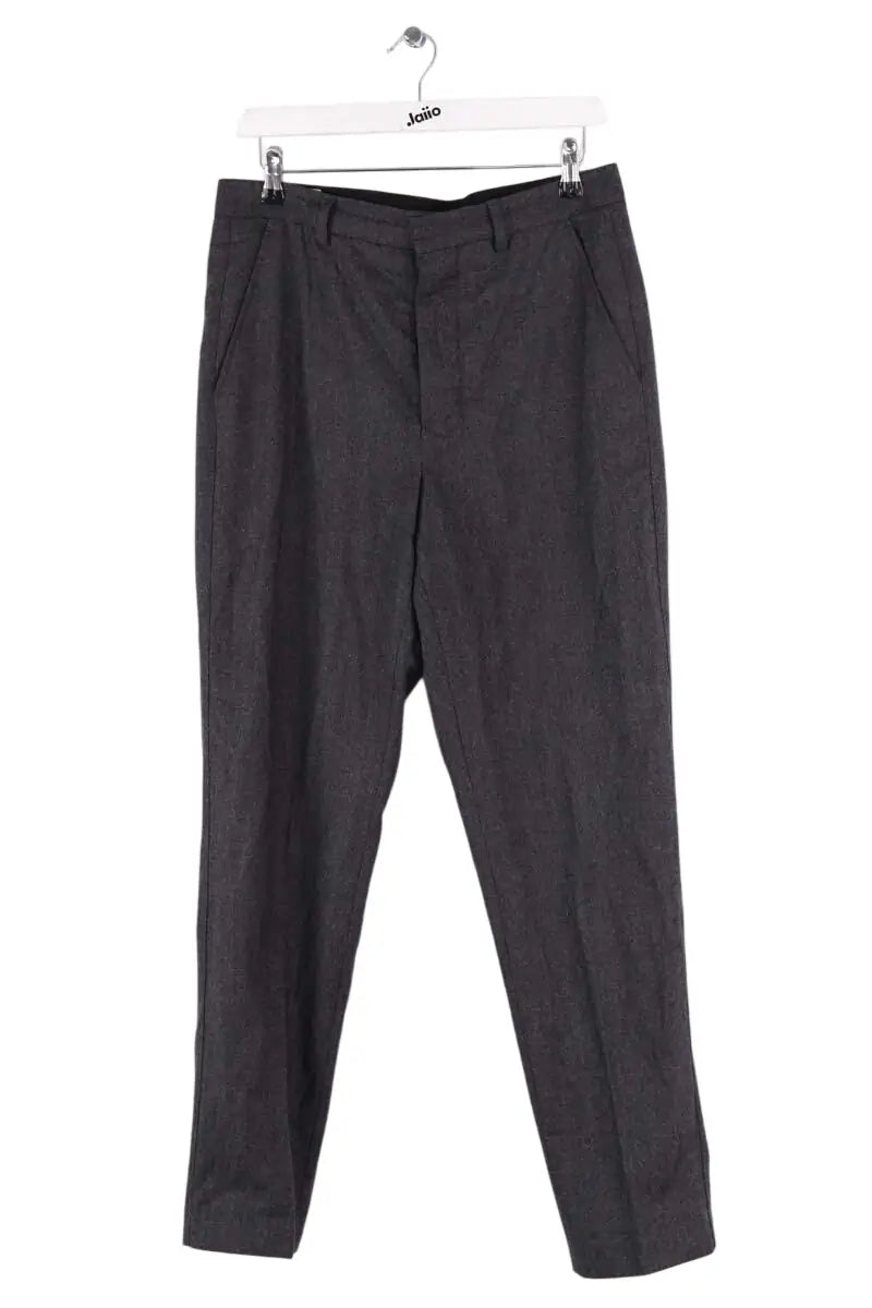 Pantalon droit Ami Anthracite en Laine, taille S - Seconde Main
