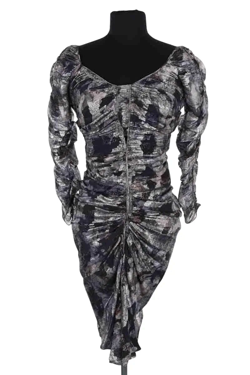 Robe Isabel Marant Argent en Synthétique, taille XS - Seconde Main