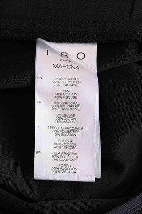 Pantalon droit Iro Noir en Synthétique