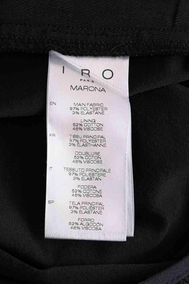 Pantalon droit Iro Noir en Synthétique