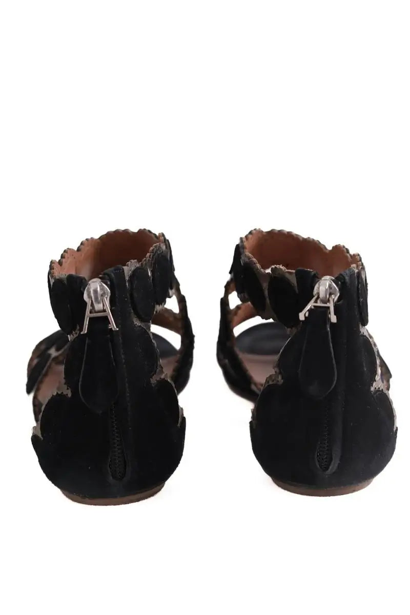 Ballerines Alaïa Noir en Daim