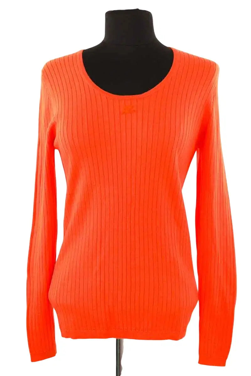 Top Courrèges Orange en Laine, taille L - Seconde Main