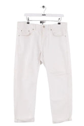 Jean droit Isabel Marant Blanc en Coton, taille L - Seconde Main