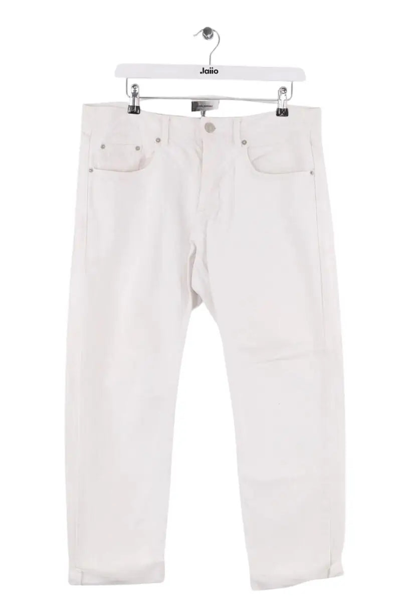 Jean droit Isabel Marant Blanc en Coton, taille L - Seconde Main