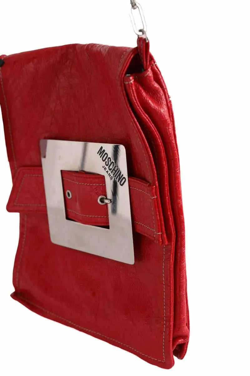 Sac porté épaule Moschino Rouge en Cuir
