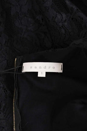 Robe Sandro Noir en Dentelle