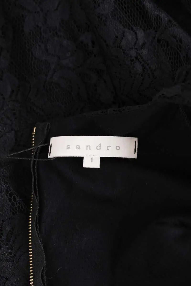 Robe Sandro Noir en Dentelle