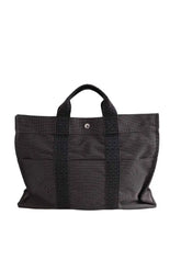 Cabas Herline Hermès Toto Anthracite en Coton - Seconde Main