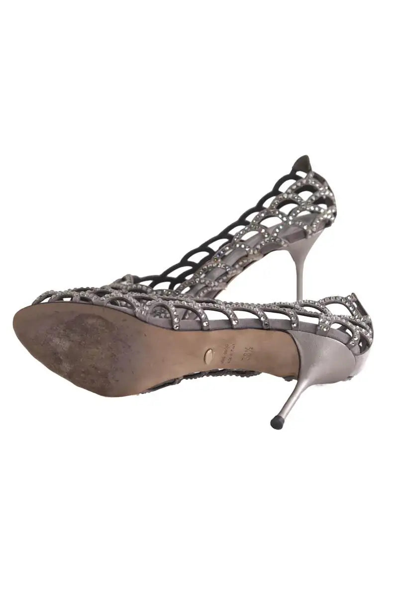 Talons Sergio Rossi Gris en Cuir