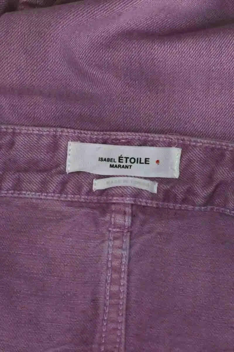 Jean droit Isabel Marant Étoile Lanea Rose en Coton