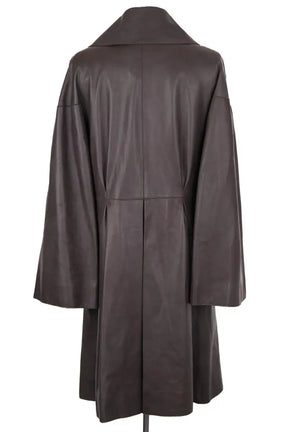 Manteau Jitrois Anthracite en Cuir