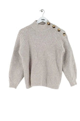 Pull Sézane Ecru en Laine, taille S - Seconde Main