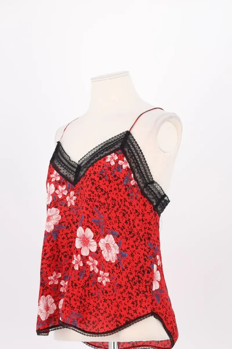 Top sans manche Zadig & Voltaire Rouge en Soie