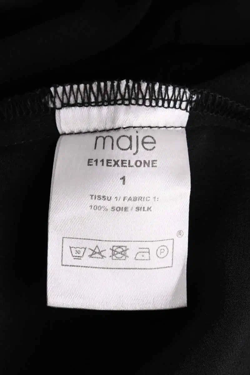 Robe Maje Noir en Soie