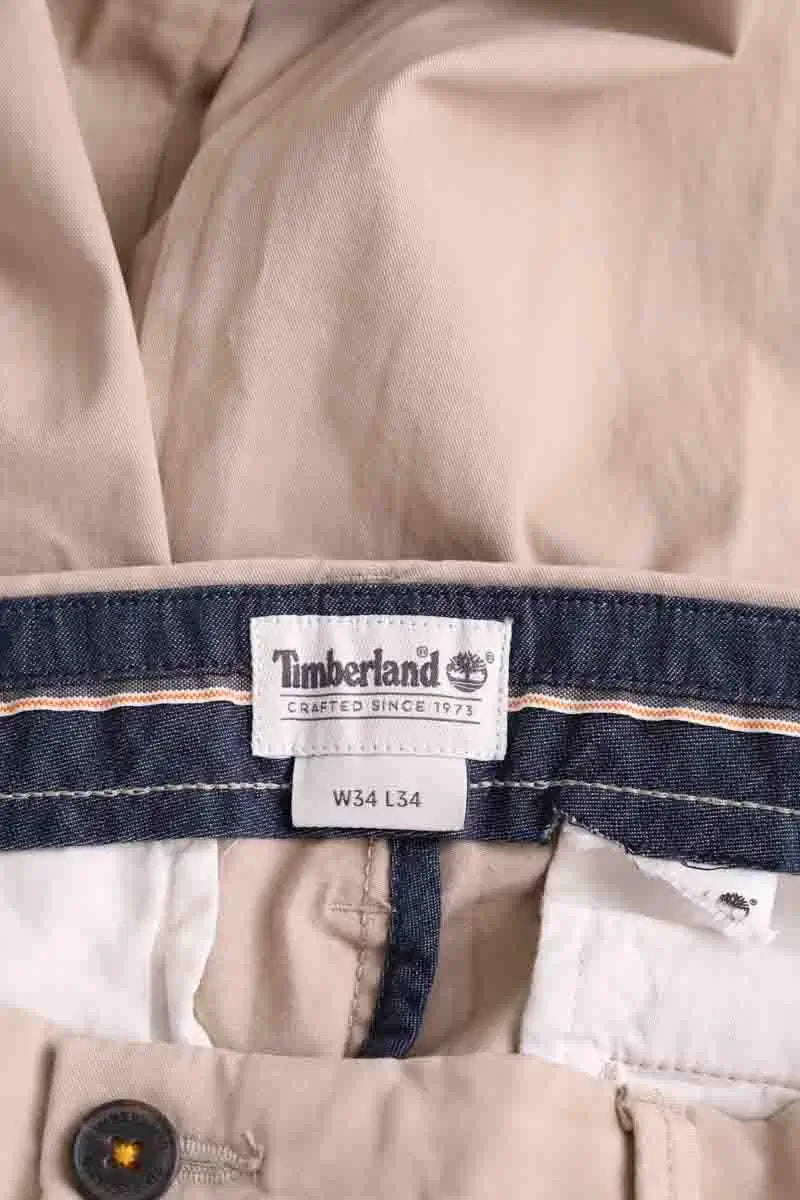 Pantalon droit Timberland Beige en Coton