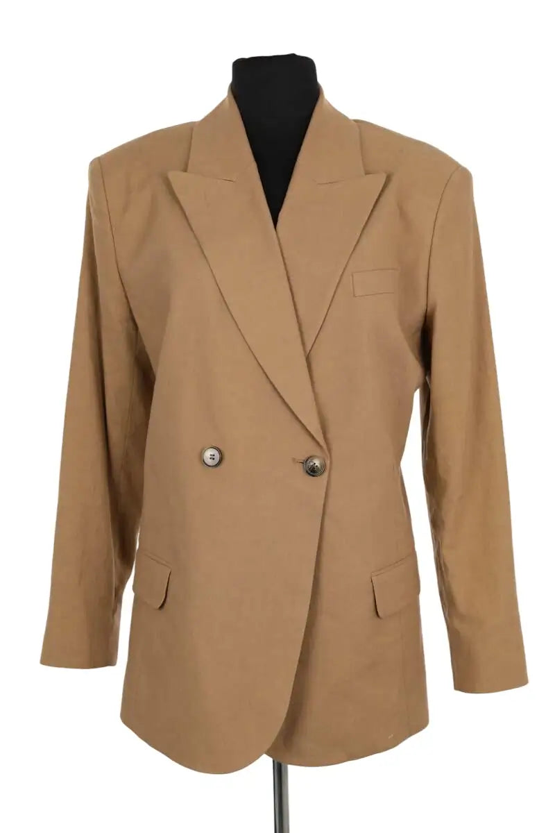 Blazer Ba&Sh Marron en Coton, taille S - Seconde Main