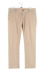 Pantalon droit Boss Kaki en Coton, taille L - Seconde Main