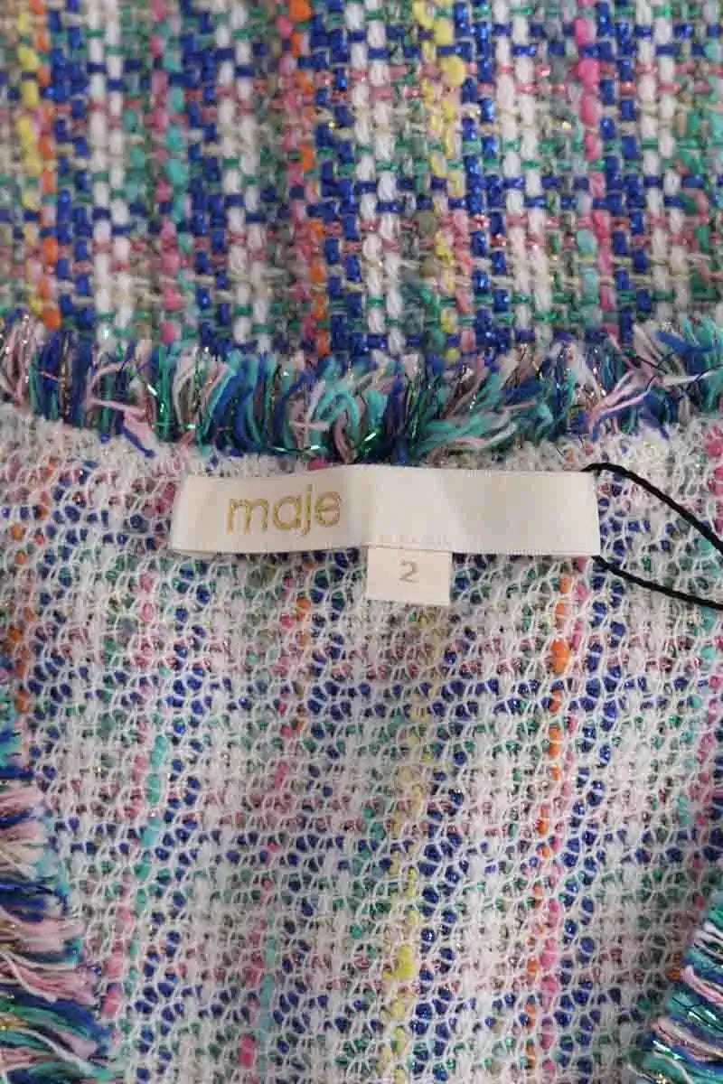 Top sans manche Maje Bleu en Coton