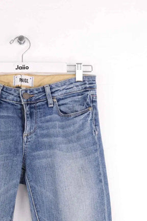 Jean slim Paige Bleu en Coton