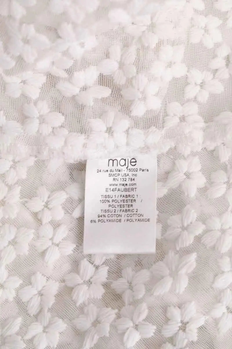 Blouse Maje Blanc en Synthétique