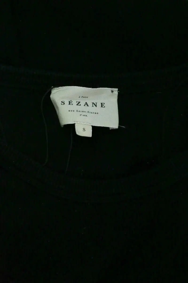 Top sans manche Sézane Noir en Coton