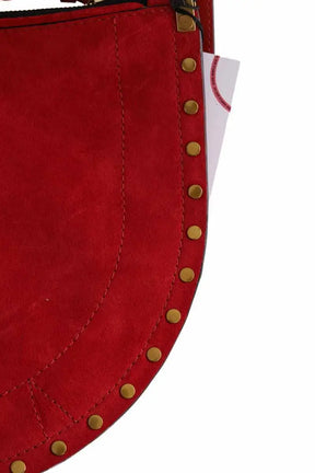 Sac à bandoulière Isabel Marant Oskan soft zip Rouge en Daim