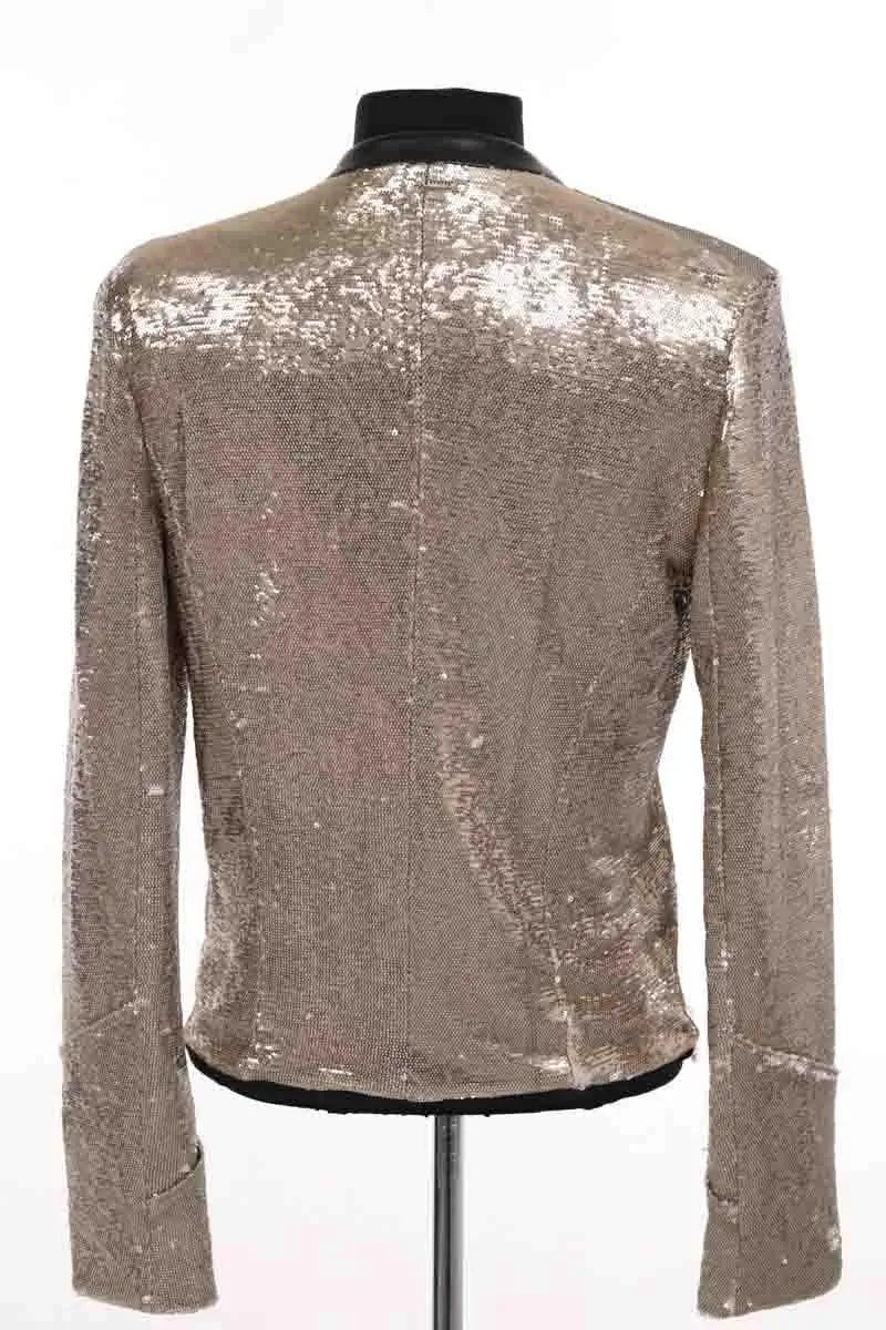 Veste Maje Doré en Paillettes