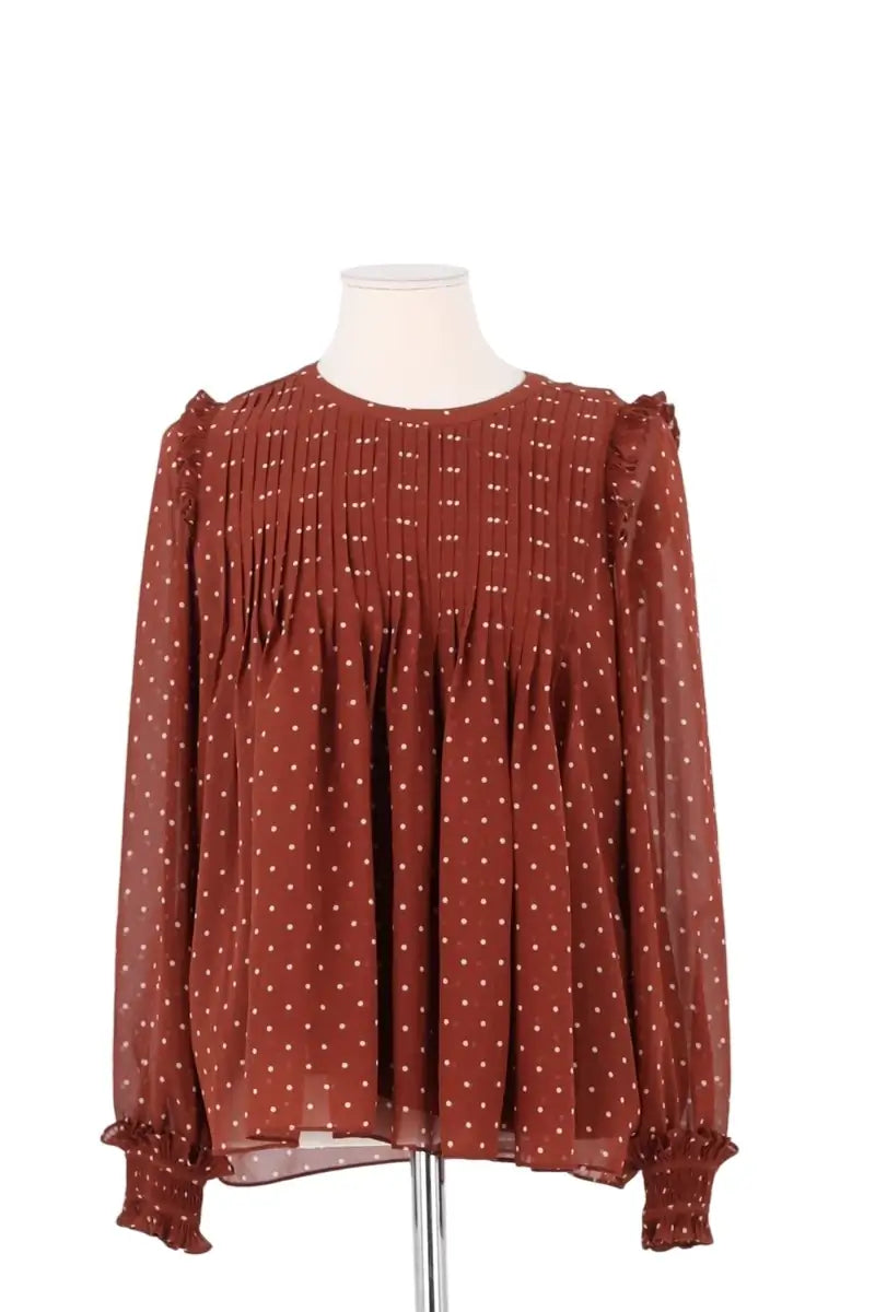 Blouse à pois Sézane Marron en Viscose, taille S - Seconde Main