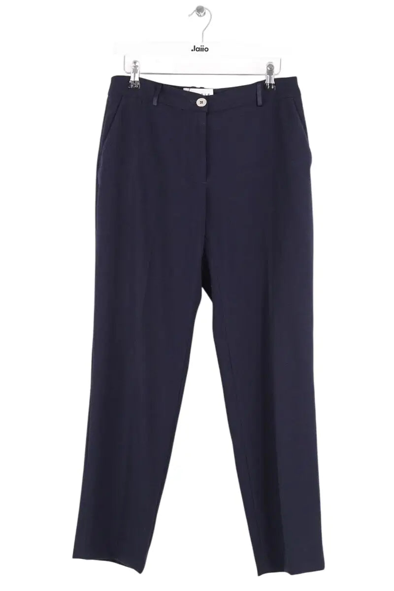 Pantalon droit Claudie Pierlot Bleu en Synthétique, taille M - Seconde Main